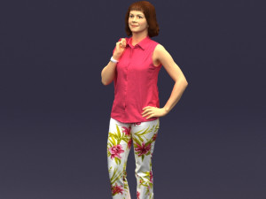 flowers pants woman 0403 3D-Modell