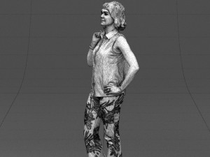flowers pants woman 0403 3D-Modell