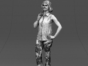 flowers pants woman 0403 3D-Modell