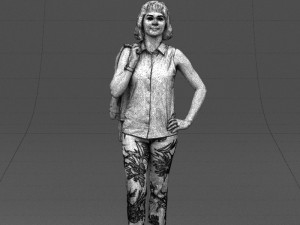 flowers pants woman 0403 3D-Modell