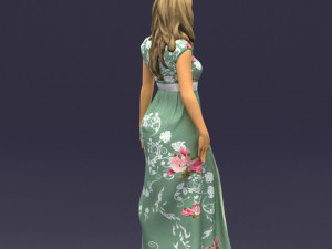 long dress woman 0397 Modelo 3D