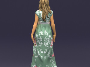 long dress woman 0397 Modelo 3D