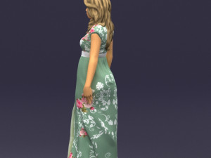 long dress woman 0397 Modelo 3D