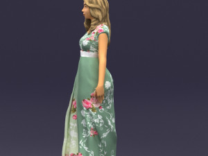 long dress woman 0397 Modelo 3D