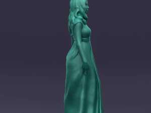 long dress woman 0397 3D Model