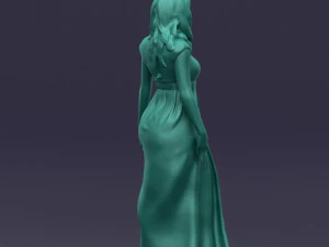 long dress woman 0397 3D Model