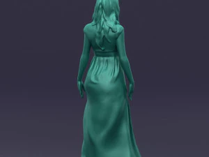 long dress woman 0397 3D Model