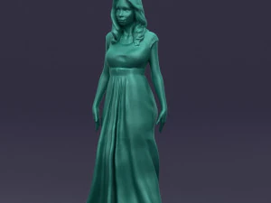 long dress woman 0397 3D Model