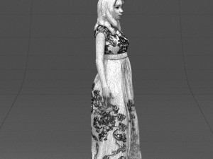 long dress woman 0397 Modelo 3D