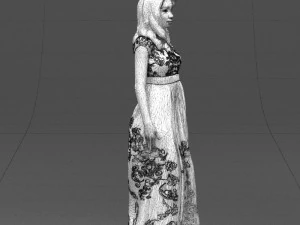 long dress woman 0397 3D Model
