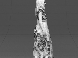 long dress woman 0397 Modelo 3D