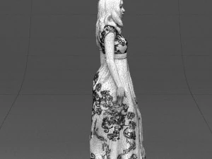 long dress woman 0397 3D Model