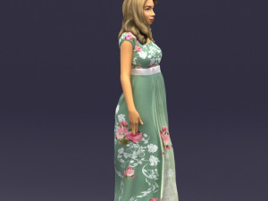 long dress woman 0397 3d print ready 3Dプリントモデル