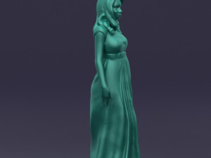 long dress woman 0397 3d print ready 3Dプリントモデル