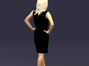 hands on hips woman 0396 3D Model