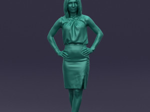 hands on hips woman 0396 3D Model