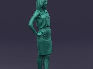 hands on hips woman 0396 3D Model