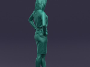 hands on hips woman 0396 3D Model