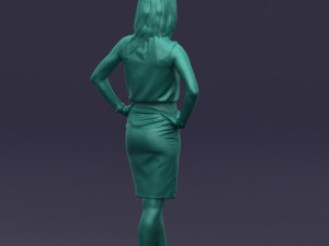hands on hips woman 0396 3D Model