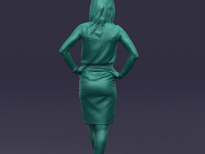 hands on hips woman 0396 3D Model