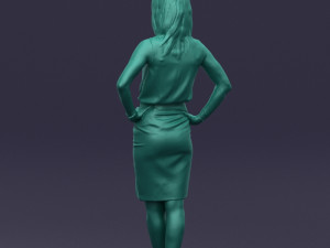 hands on hips woman 0396 3D Model