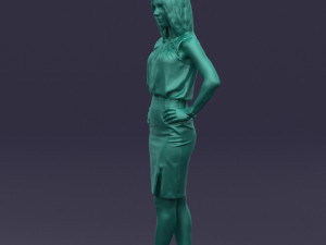 hands on hips woman 0396 3D Model