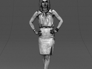 hands on hips woman 0396 3D Model