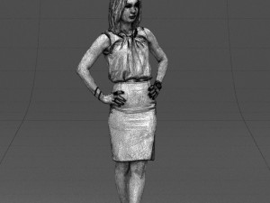 hands on hips woman 0396 3D Model