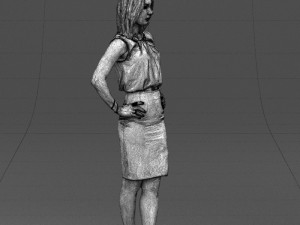 hands on hips woman 0396 3D Model