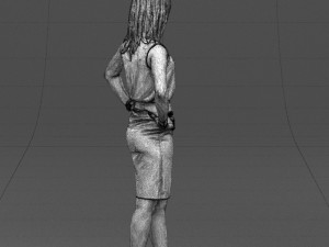hands on hips woman 0396 3D Model