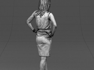 hands on hips woman 0396 3D Model