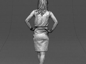 hands on hips woman 0396 3D Model