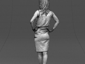 hands on hips woman 0396 3D Model
