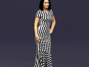 mulher listrada 0395 Modelo 3D