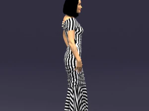 mulher listrada 0395 Modelo 3D