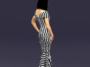 mulher listrada 0395 Modelo 3D