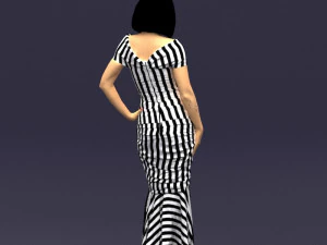 mulher listrada 0395 Modelo 3D