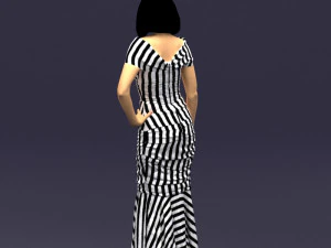mulher listrada 0395 Modelo 3D