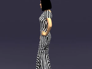 mulher listrada 0395 Modelo 3D