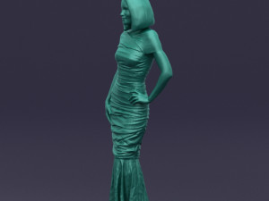 striped woman 0395 3D Model