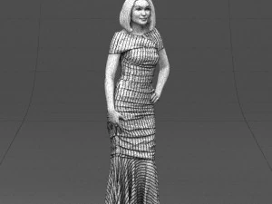 mulher listrada 0395 Modelo 3D
