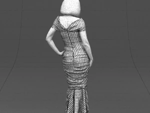 mulher listrada 0395 Modelo 3D