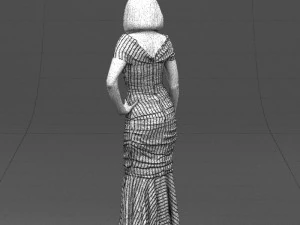 mulher listrada 0395 Modelo 3D