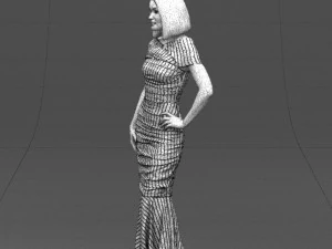 mulher listrada 0395 Modelo 3D