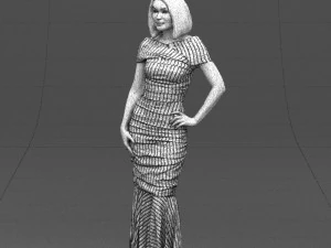 mulher listrada 0395 Modelo 3D