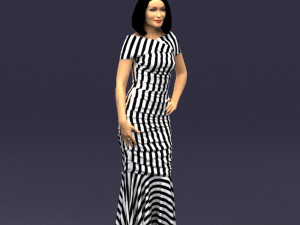 striped woman 0395 3d print ready 3D प्रिंट मॉडल