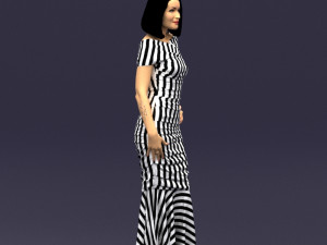 striped woman 0395 3d print ready 3D प्रिंट मॉडल