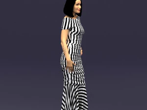 striped woman 0395 3d print ready 3D Print Model