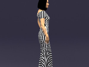 striped woman 0395 3d print ready 3D प्रिंट मॉडल