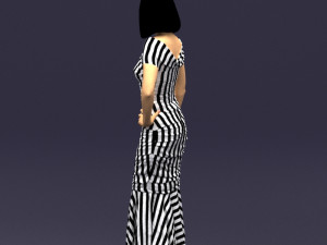 striped woman 0395 3d print ready 3D प्रिंट मॉडल
